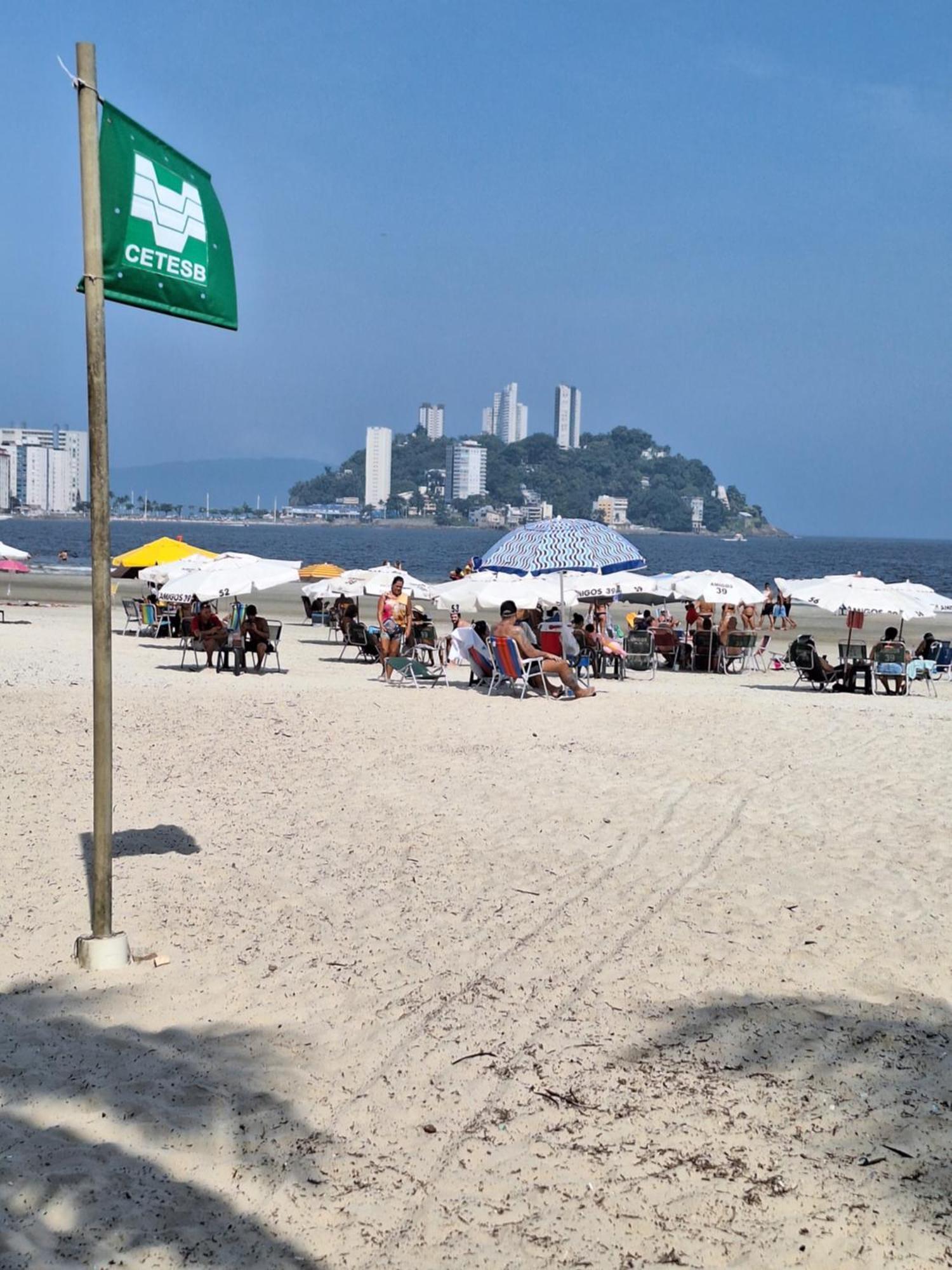 Pe Na Areia Gonzaguinha Sao Vicente Apartment Luaran gambar